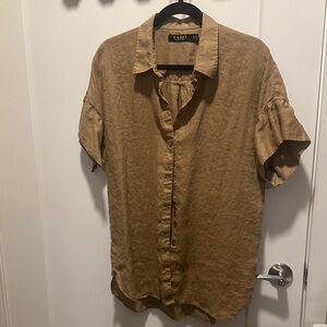 Ralph Lauren Linen Casual Button Down Shirt